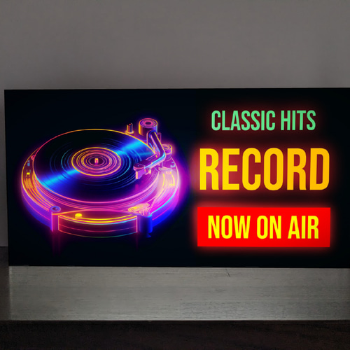 レコード ミュージック CD ON AIR 照明 看板 置物 雑貨 ライト