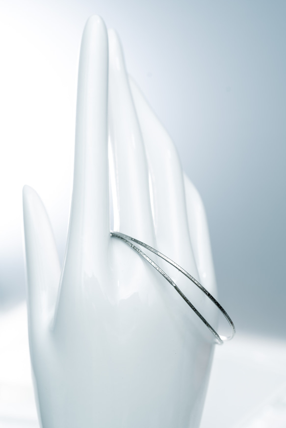 ≪オーダー専用»「doublable」ダブラブル　チタンバングル 極細ダブルチタンバングル手首が細く見える 5枚目の画像