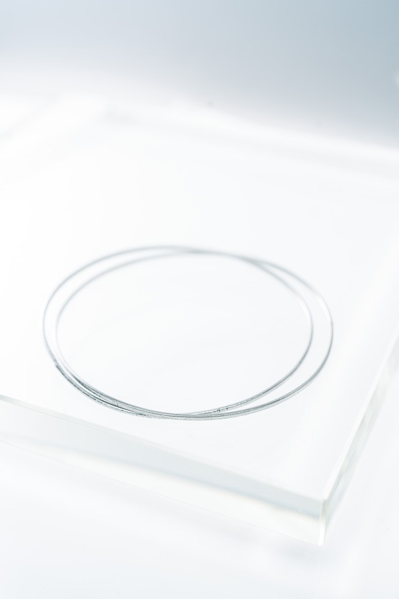 ≪オーダー専用»「doublable」ダブラブル　チタンバングル 極細ダブルチタンバングル手首が細く見える 3枚目の画像