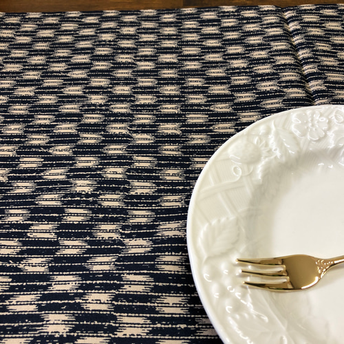 大きめのランチョンマット、和柄、矢がすり模様 ランチョンマット