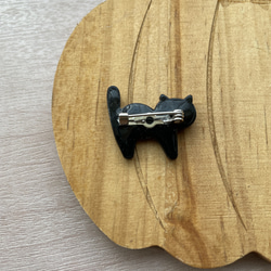 ハロハロハロウィン　黒猫のブローチ 2枚目の画像