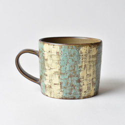 Painting mug〈stripes〉ペインティングマグカップ 022 7枚目の画像