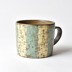 Painting mug〈stripes〉ペインティングマグカップ 022 5枚目の画像