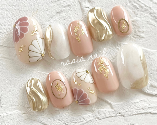 05))ブライダル 振袖 着物ネイル ネイルチップ フレンチガーリー バタフライ be672f6d01bc5f852deb0e20dab32f