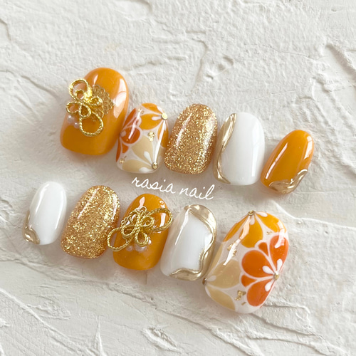 和装ネイル ＊成人式ネイル ブライダル ウェディング 振袖 着物 ネイル