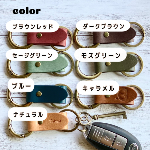 ネームタグ アクリルテープ✖レザー お名前キーホルダー バッグ