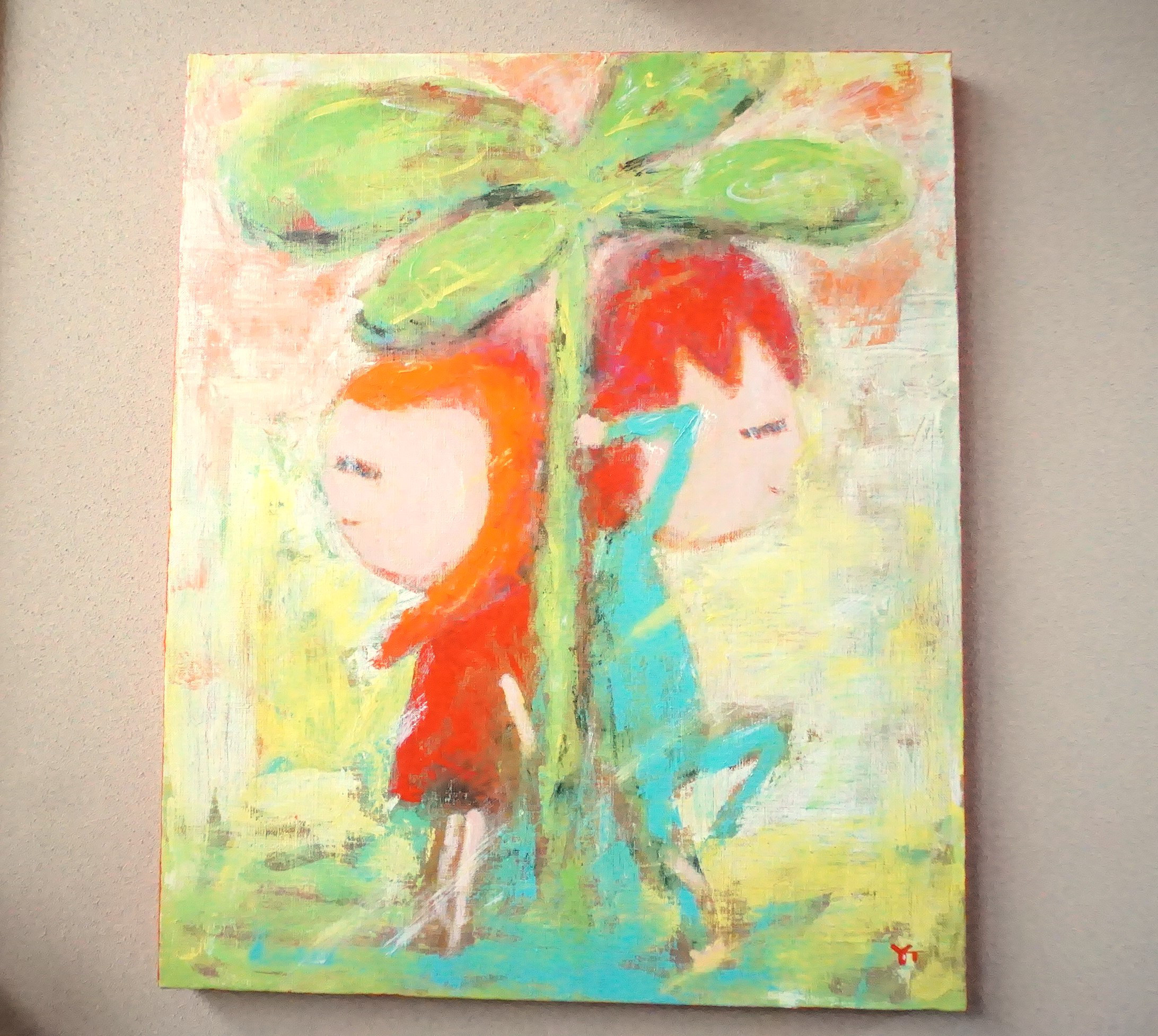 現代アート80×39㎝大きめモダン絵画原画抽象画アートパネル