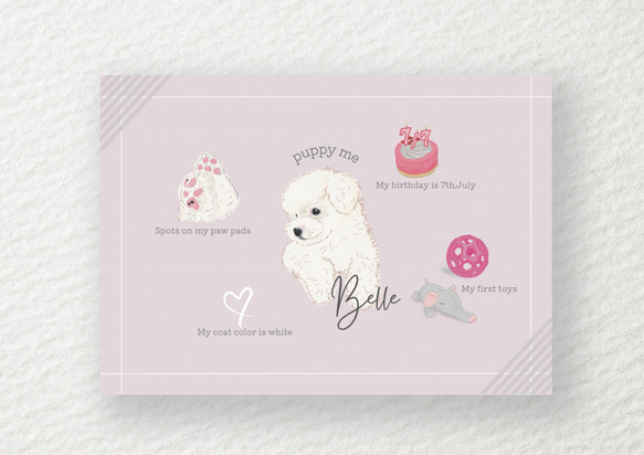 うちの子オーダー♡パピーの思い出をイラストに♪オーダーメイド