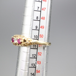 ゴールド 英国 ビンテージ ルビー ヴィンテージ 指輪 リング 375 ジュエリー アクセサリー レディース J153 8枚目の画像