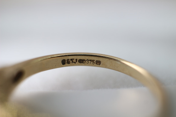 ゴールド 英国 ビンテージ ルビー ヴィンテージ 指輪 リング 375 ジュエリー アクセサリー レディース J153 10枚目の画像