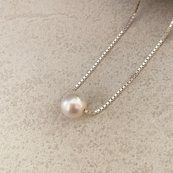 南洋白蝶真珠9.4mm♡スルーネックレス【PSC-030】 ネックレス