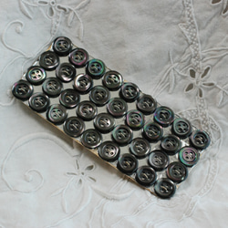 アンティークボタン シェルボタン 貝ボタン 1.3㎝ グレー系 2枚目の画像