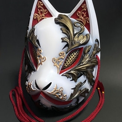 狐狸面具哥德版（白色） 第3張的照片