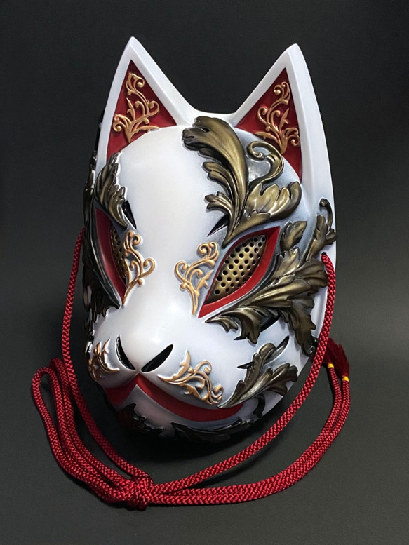 狐狸面具哥德版（白色） 第3張的照片