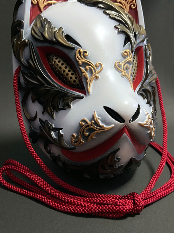 狐狸面具哥德版（白色） 第4張的照片