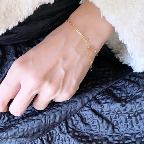 【専用です】14kgfブレスレット 14kgf Taste お好きな位置で留められる チェーン ブレスレット