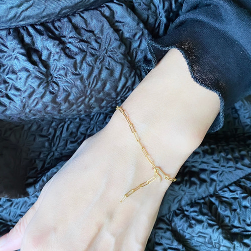 【専用です】14kgfブレスレット 14kgf Taste お好きな位置で留められる チェーン ブレスレット