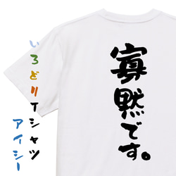 脱力系半袖Tシャツ【寡黙です。】おもしろTシャツ　ネタTシャツ 1枚目の画像