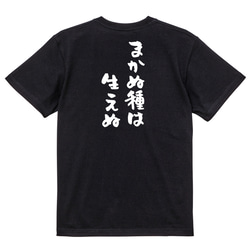 名言系半袖Tシャツ【まかぬ種は生えぬ】おもしろTシャツ　ネタTシャツ 4枚目の画像