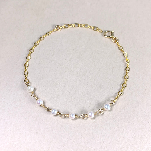 パールブレスレット/14KGF/淡水パール ブレスレット A-MORE collection