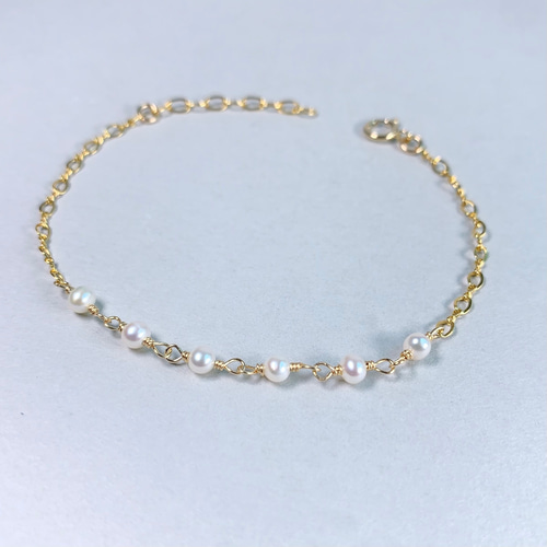 パールブレスレット/14KGF/淡水パール ブレスレット A-MORE collection