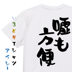 名言系半袖Tシャツ【嘘も方便】おもしろTシャツ　ネタTシャツ 1枚目の画像