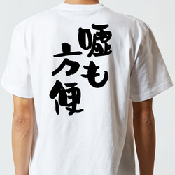 名言系半袖Tシャツ【嘘も方便】おもしろTシャツ　ネタTシャツ 5枚目の画像