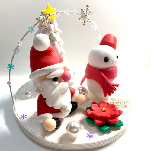 サナサナ様確認用本日御発送クリスマス雪ダルマサンタクロース姿LED 
