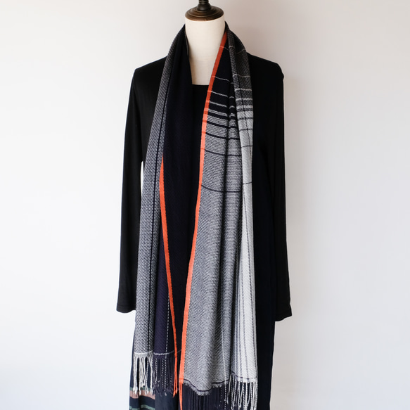 手織りカシミヤシルクストール【紗華＊03】 手織りカシミヤシルクストール 紗華＊03