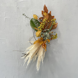 秋❁ベージュ　ドライフラワースワッグ 2c8f432746c1e62d7a6026ab8fe7ba