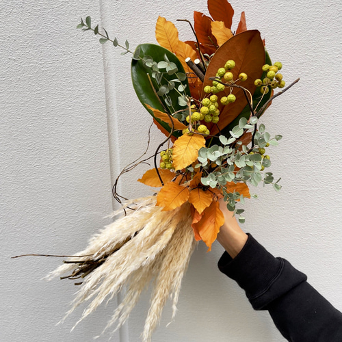 秋色スワッグ✴ドライフラワー28cm 41722c6b9b7702ebe7f43c8ca7cde9