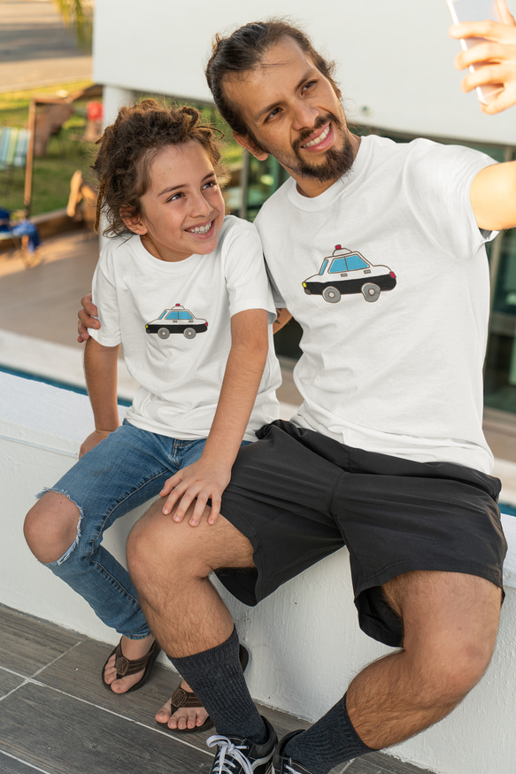 はたらくくるま Tシャツ【 名入れTシャツ 消防車 パトカー 救急車 ゴミ収集車 男の子 10枚目の画像