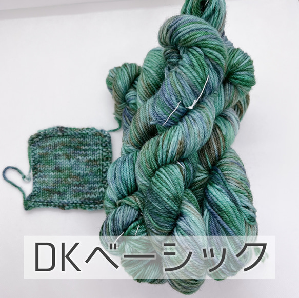 手染め糸ソックヤーン50g DK《ベーシック》「コニファー」 1枚目の画像