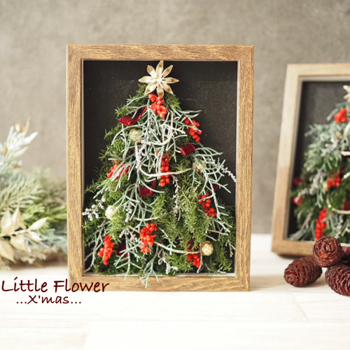 ミニツリーのフライングリース （プリザーブド） リース ナチュラル