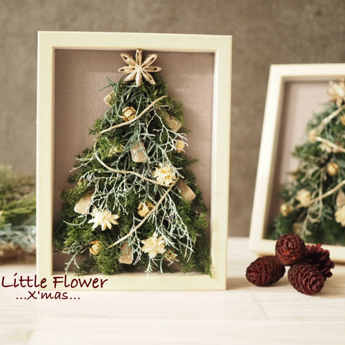 真っ白なクリスマスツリー/ドライフラワー プリザープドフラワー