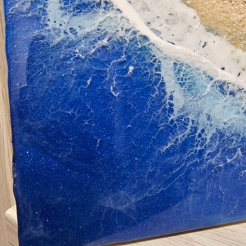 海を感じるインテリア 海 レジン アート ディープブルーグラデーション