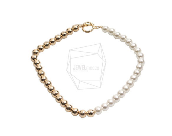 CHN-087-G【1個入り】ネックレスボールチェーン,ball chain necklace 1枚目の画像