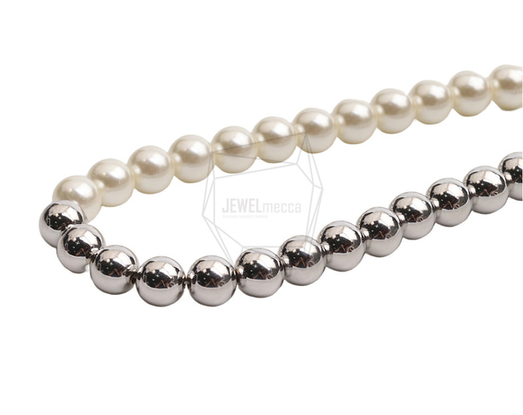 CHN-087-R【1個入り】ネックレスボールチェーン,ball chain necklace 2枚目の画像