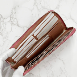 日本製　上質リザード　長財布　ロングウォレット　財布　トカゲ革　L型ファスナー　エキゾチックレザー　 10枚目の画像