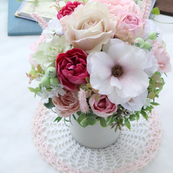 Sold out 造花ギフト『淡いピンクの上品なアレンジメント』結婚祝い│退職祝い 4枚目の画像