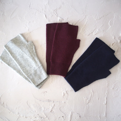 クリスマス・Creema限定【滑らか編み目が美しい】アームウォーマー・GY 11枚目の画像