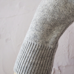 クリスマス・Creema限定【滑らか編み目が美しい】アームウォーマー・GY 5枚目の画像