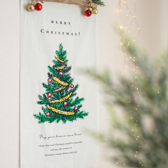 「クリスマスタペストリー：Tree」カラー｜韓国風インテリア｜おしゃれ 1枚目の画像
