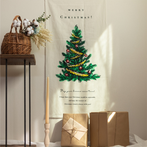 「クリスマスタペストリー：Tree」カラー｜韓国風インテリア｜おしゃれ 5枚目の画像
