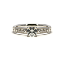 婚約指輪 エンゲージリング セットリング ダイヤモンド モアサナイト モアッサナイト 上品 プロポーズ シリーズ011 8枚目の画像