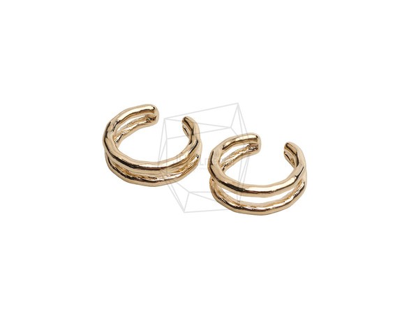 ERG-2516-G【2個入り】ラウンドイヤーカフ/Round Earcuffs Earrings 2枚目の画像