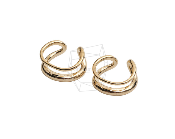 ERG-2517-G【2個入り】ラウンドイヤーカフ/Round Earcuffs Earrings 2枚目の画像