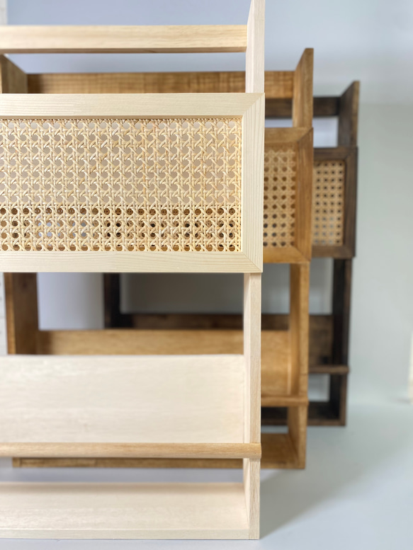 rattan magazine rack / ラタンマガジンラック 本棚・絵本棚