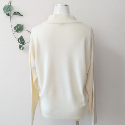 雪の結晶の型染めハイネックセーター ニット・セーター 結友 通販