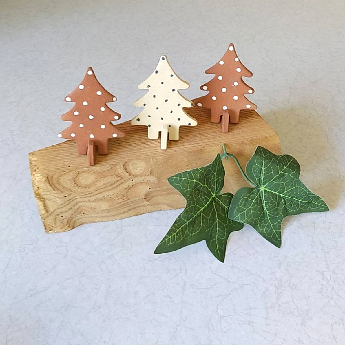 陶の小さなクリスマスツリー【大人色リバーシブル】 クリスマス